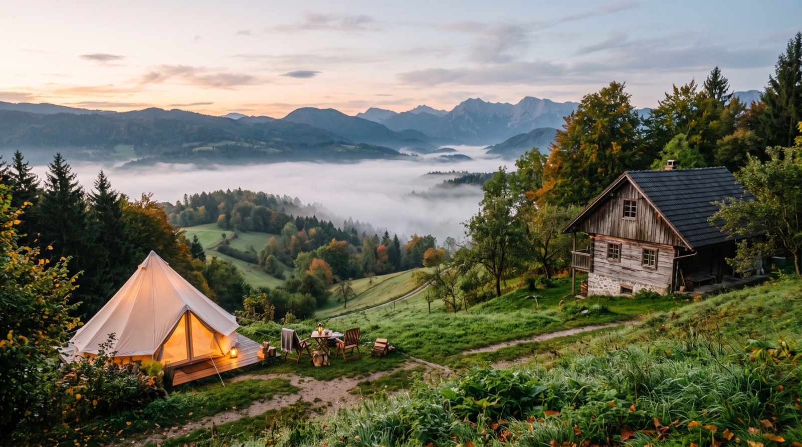 Spletna stran za turistično kmetijo in glamping — brez provizije
