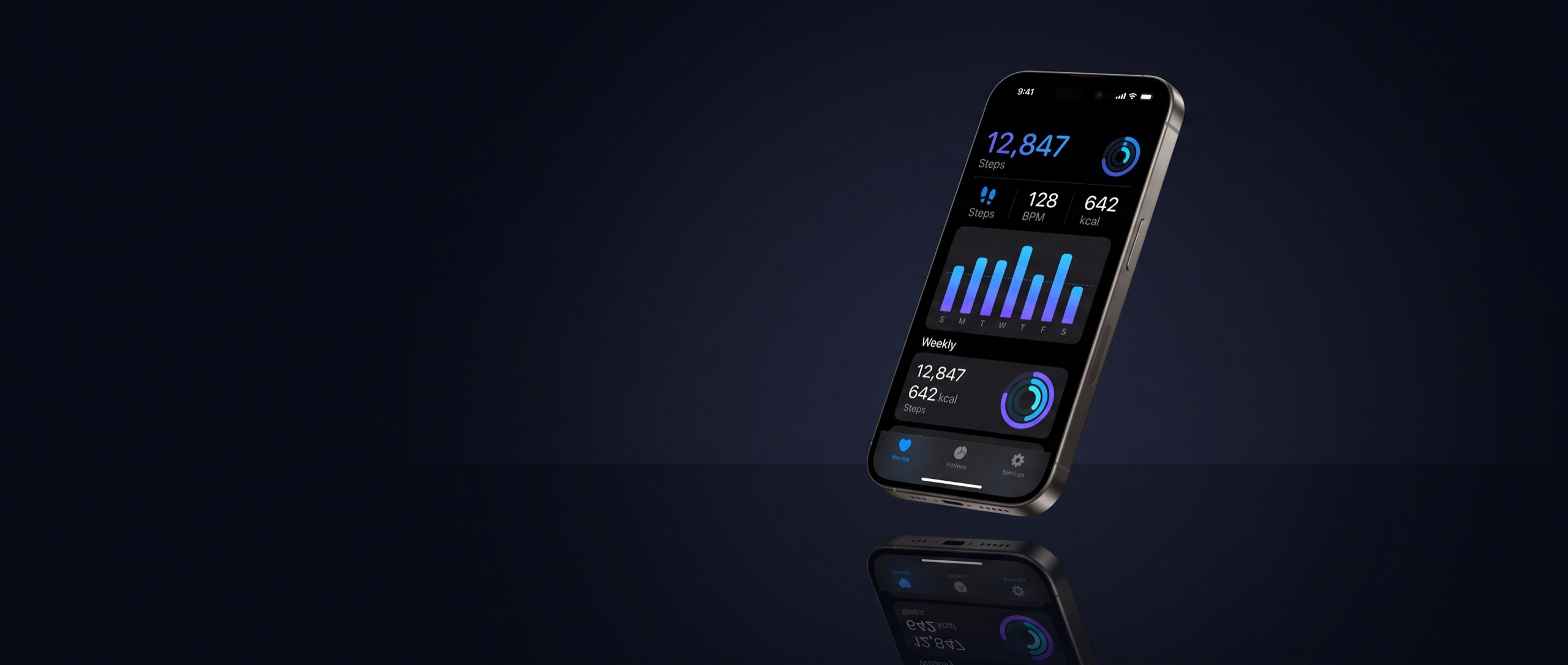 Mobile app on two smartphones