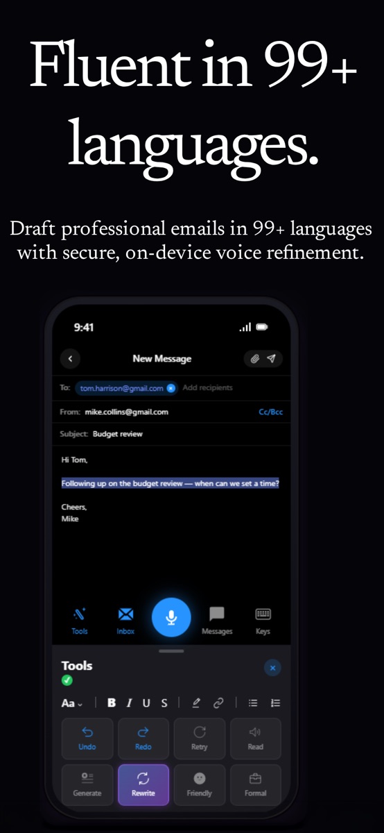 VoiceInbox — Fluent in 99+ languages