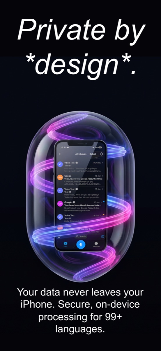VoiceInbox — Private by design